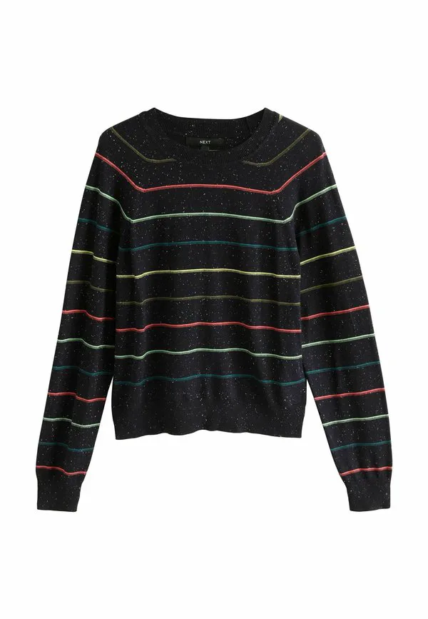 Джемпер стандартного кроя с мягким круглым вырезом. Next, Multi Stripe — фото 4
