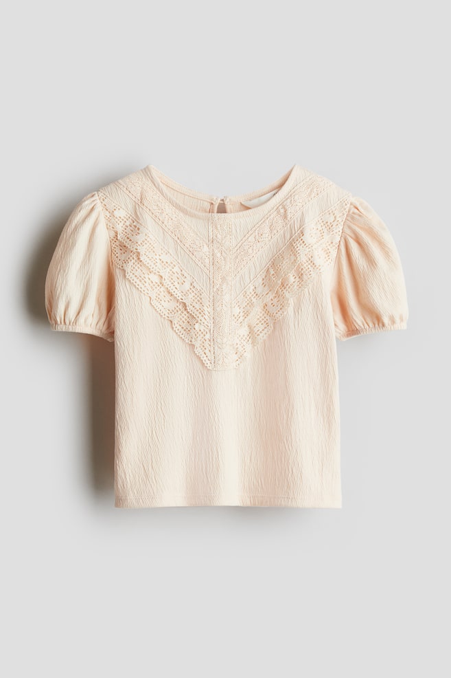 

Блузка из хлопкового кружева H&M, розовый