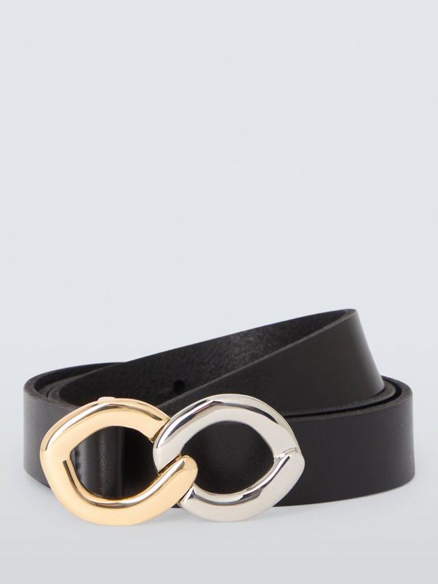

Смешанный металлический пояс с двойной цепью John Lewis, Black