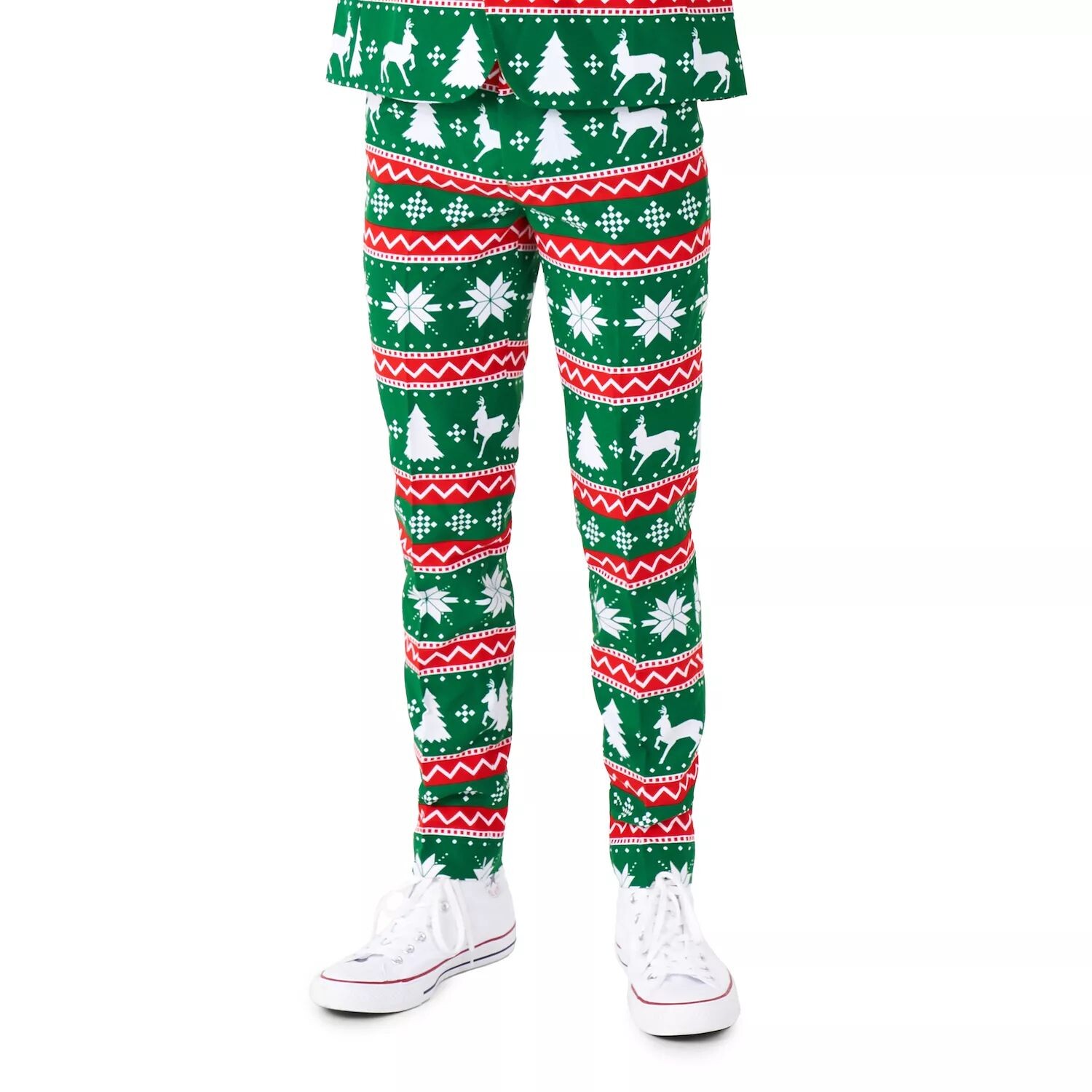 Комплект праздничного зеленого костюма OppoSuits с курткой, брюками и галстуком для мальчиков 10–16 лет OppoSuits — фото 2