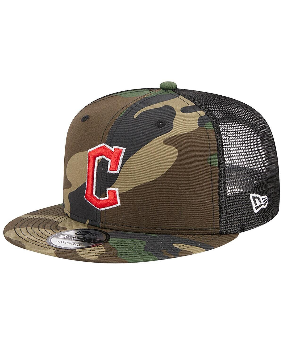 

Мужская камуфляжная кепка Snapback Cleveland Guardians Woodland Camo Trucker 9FIFTY New Era