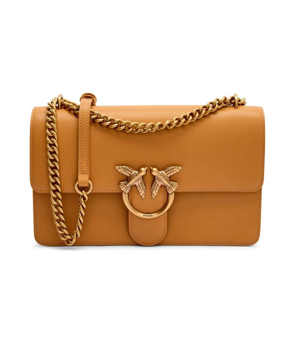 

Кожаная сумка через плечо Love One Classic Pinko, коричневый