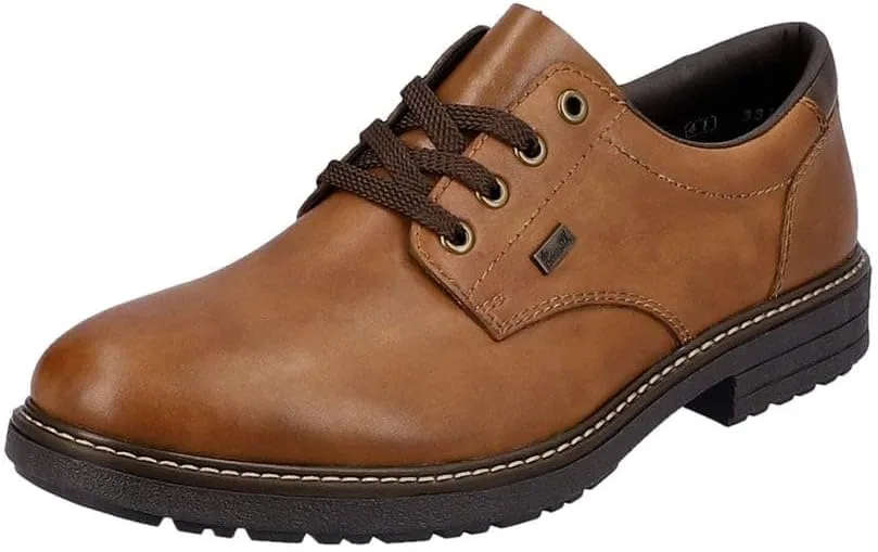 Мужские водостойкие кожаные туфли Rieker 33101, Brown