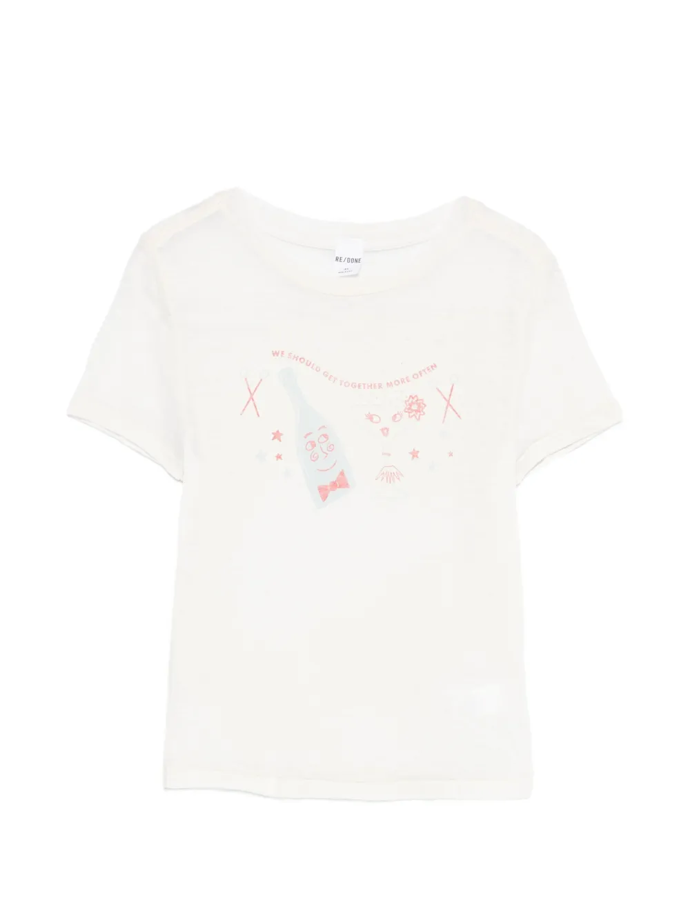 

Футболка с принтом Re/Done, бежевый