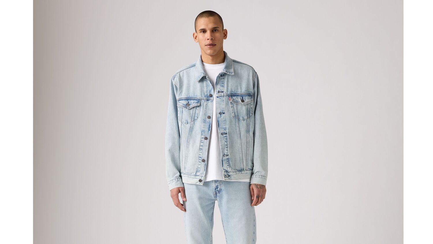 Куртка дальнобойщика Thermodapt свободного кроя Levi's, Brightside - Light Wash — фото 2