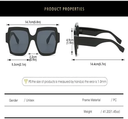 

Солнцезащитные очки для женщин в винтажном стиле, солнцезащитные очки для мужчин, большие солнцезащитные очки с защитой от УФ-излучения UV400 MTZJH, Black