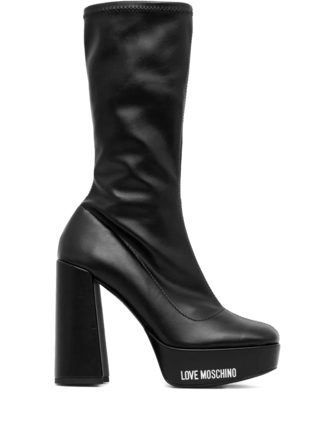 Сапоги Love Moschino на платформе 120 мм, черный