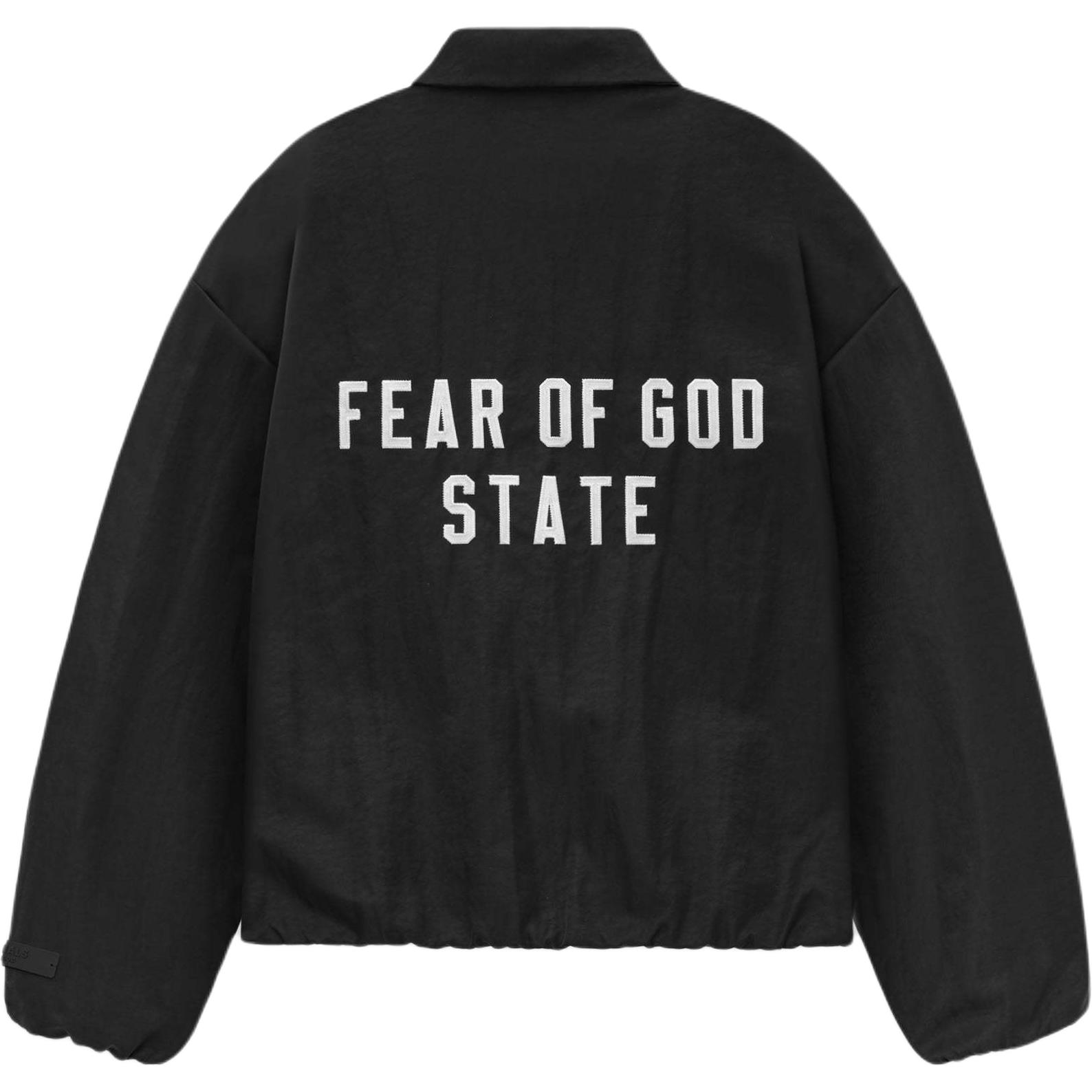 

Куртка Trucker из текстурированного нейлона Fear Of God Essentials, цвет Obsidian Black/BLACK