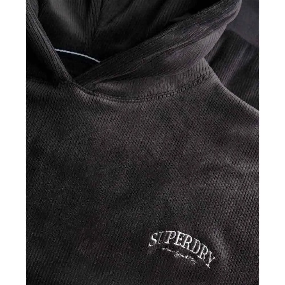 Худи Superdry Country Club Velour Loose Fit, черный — фото 2
