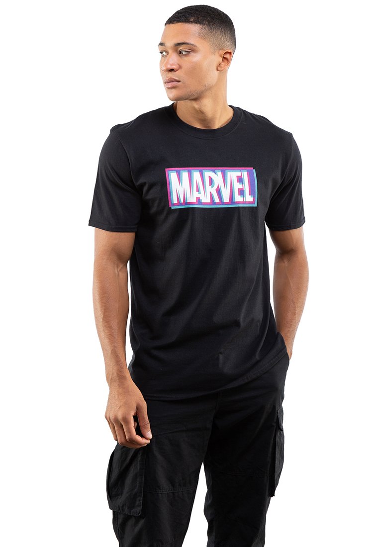 

Футболка с принтом GLITCH LOGO Marvel, черный