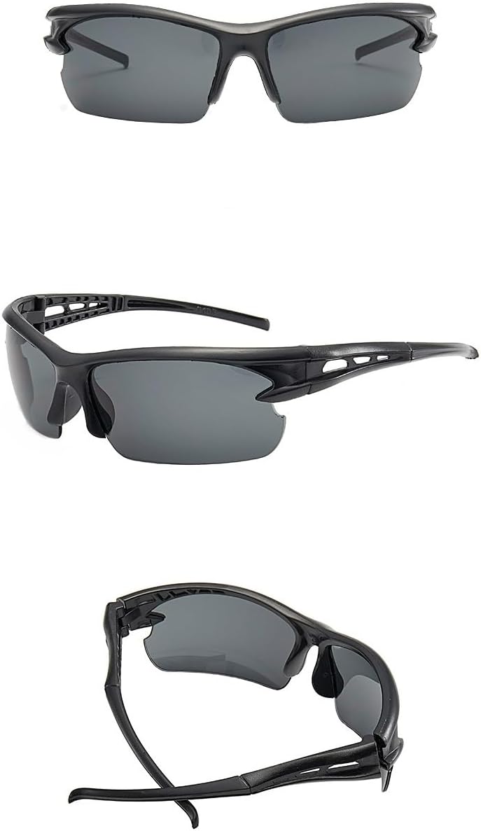 

Взрывозащищенные солнцезащитные очки с защитой от УФ-излучения, очки для рыбалки, езды на велосипеде, защитные очки для активного отдыха для мужчин и женщин Generic, Black/Gray