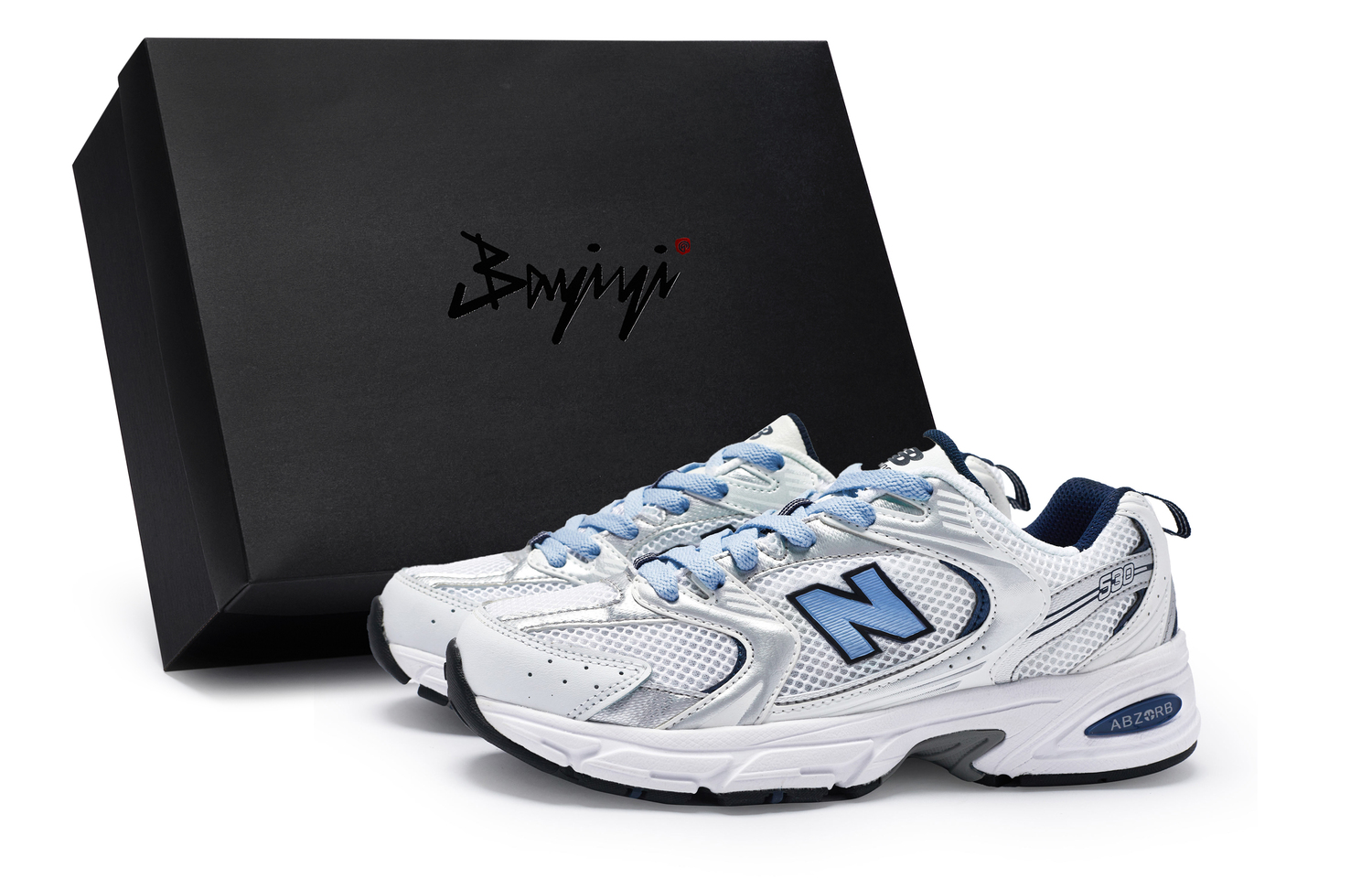 

Кроссовки New Balance 530 противоударные нескользящие дышащие низкие унисекс бело-серебристо-голубые, цвет White Silver Blue