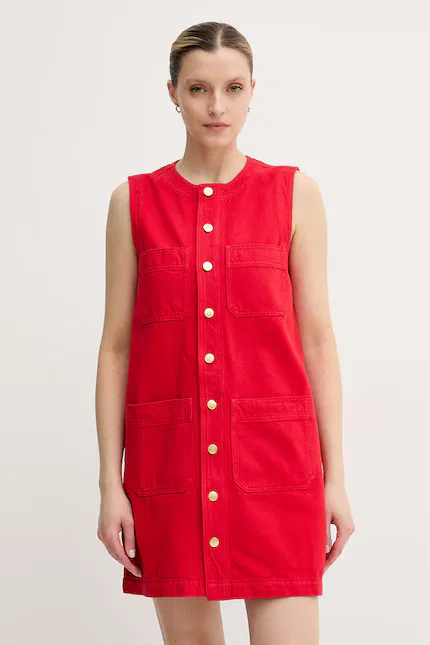 Платье мини джинсовое Tommy Hilfiger, красный