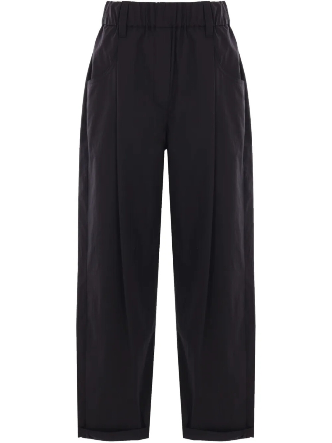 

Брюки из поплина Brunello Cucinelli Monili с цепочкой, черный