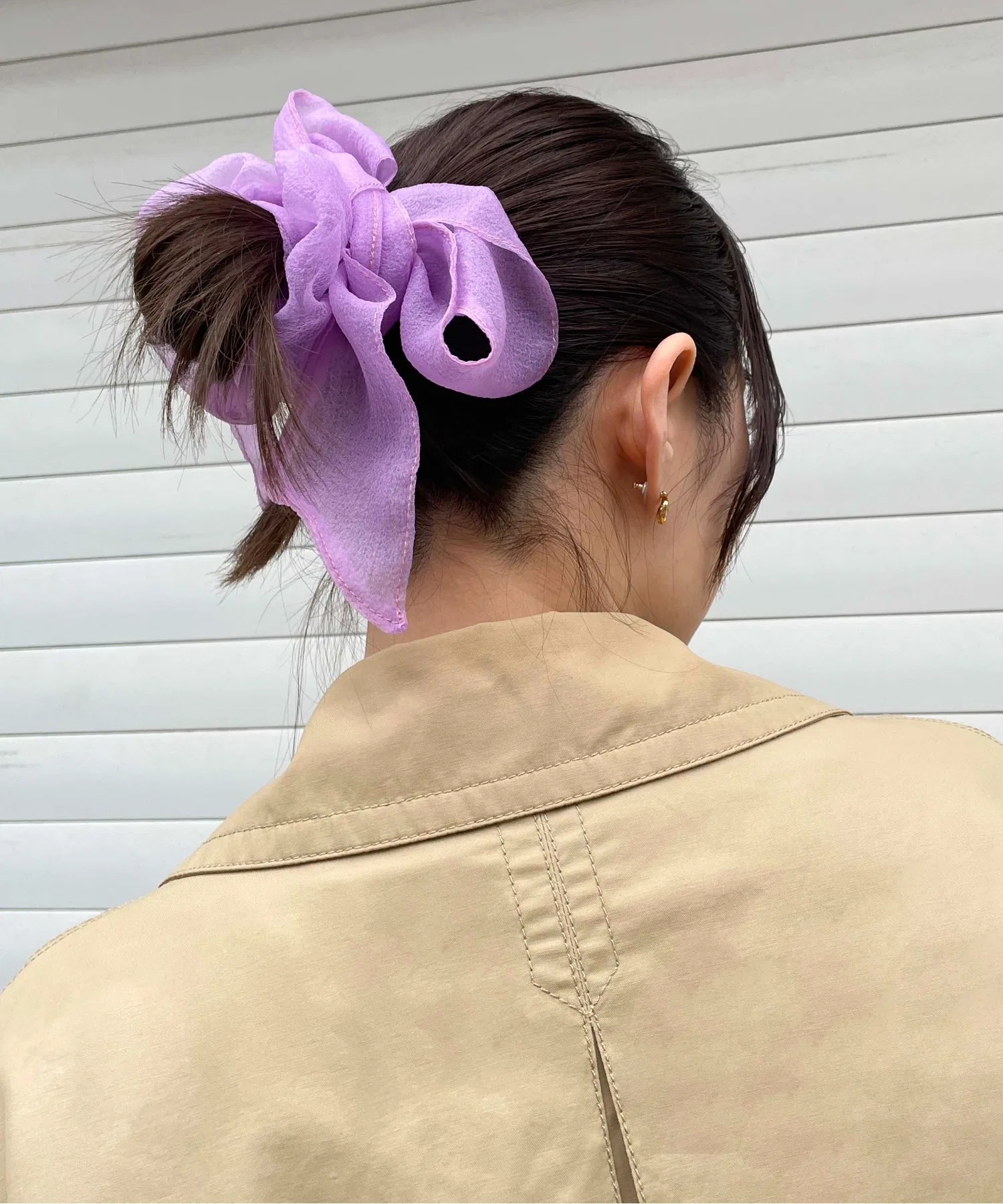 Резинка для волос Casselini с бантом, фиолетовая