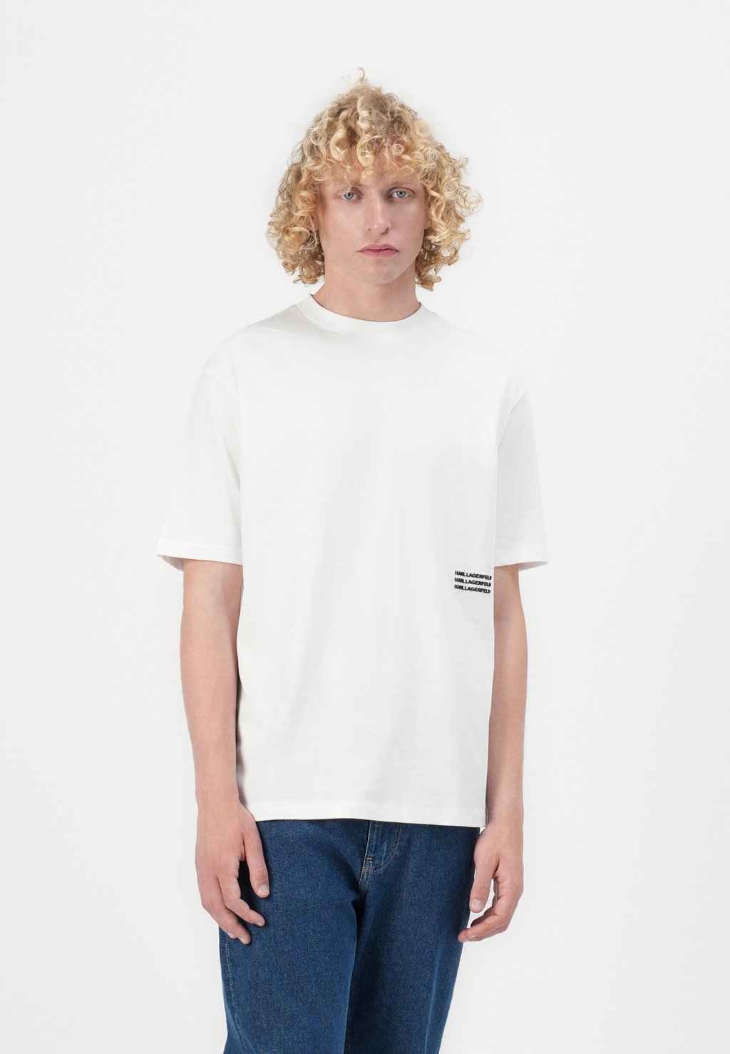 

Футболка с принтом CREW NECK KARL LAGERFELD, белый