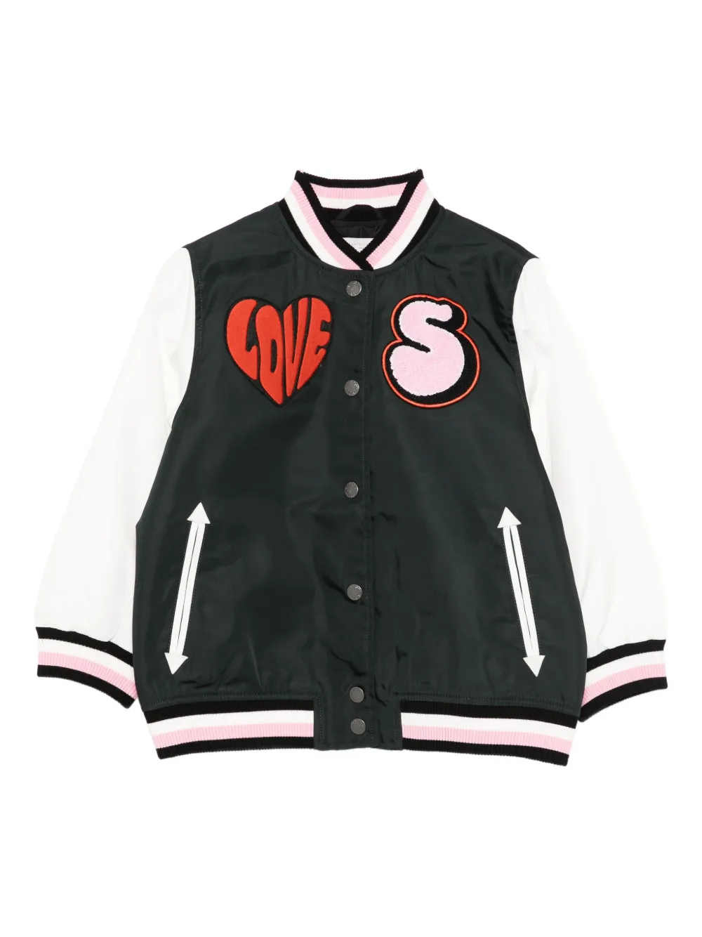 

Куртка университетская Love Heart Stella McCartney Kids, черный