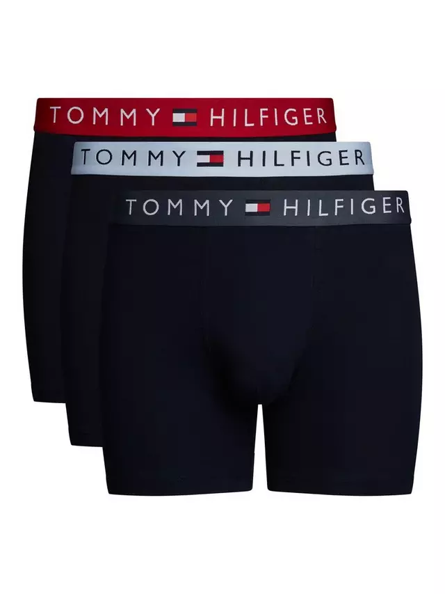 

Боксеры Tommy Hilfiger Original Logo 3 шт, цвет blue/pri red/denim