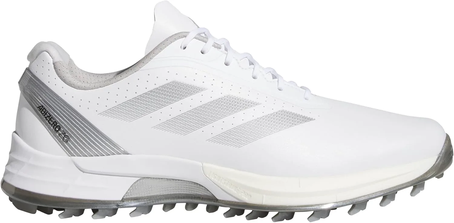Мужские гольф-кроссовки Adidas Adizero ZG без шипов, белый/серый/металлик — фото 4