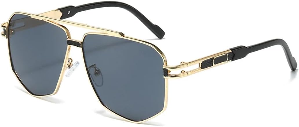 

Солнцезащитные очки с защитой UV400 | Двойные перемычки с градиентным переходом | для женщин и мужчин, для занятий спортом на открытом воздухе и вождения DSVIGF, Gold Black