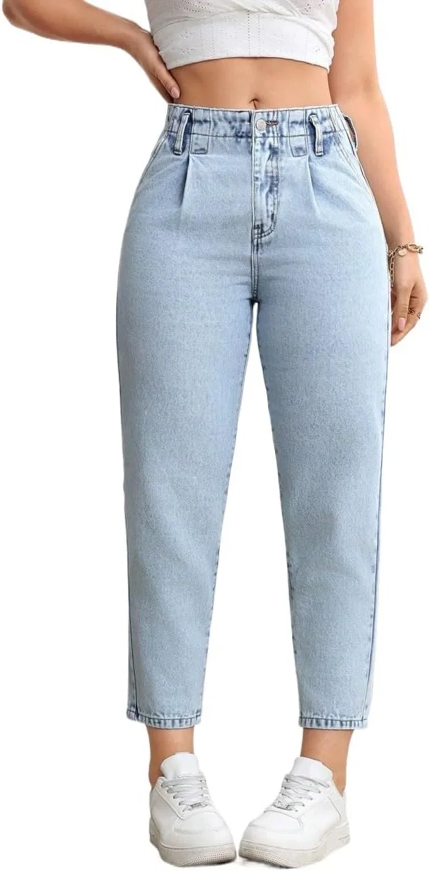 Джинсы, зауженные 7/8 длины, Light Wash