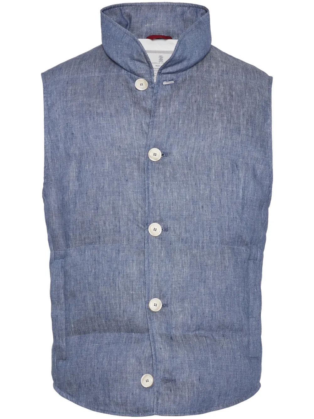

Дутый жилет Brunello Cucinelli, синий
