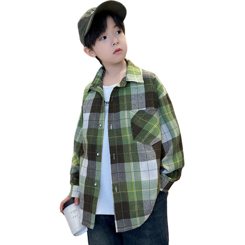 

Рубашка с лацканом Grade School Casual Shirts Lapel Moderate EASTERN CAMEL, зеленый