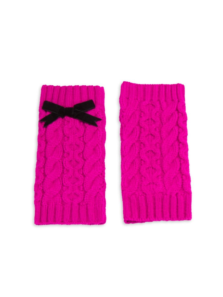 

Перчатки Cableknit Bow Arm kate spade new york, фуксия