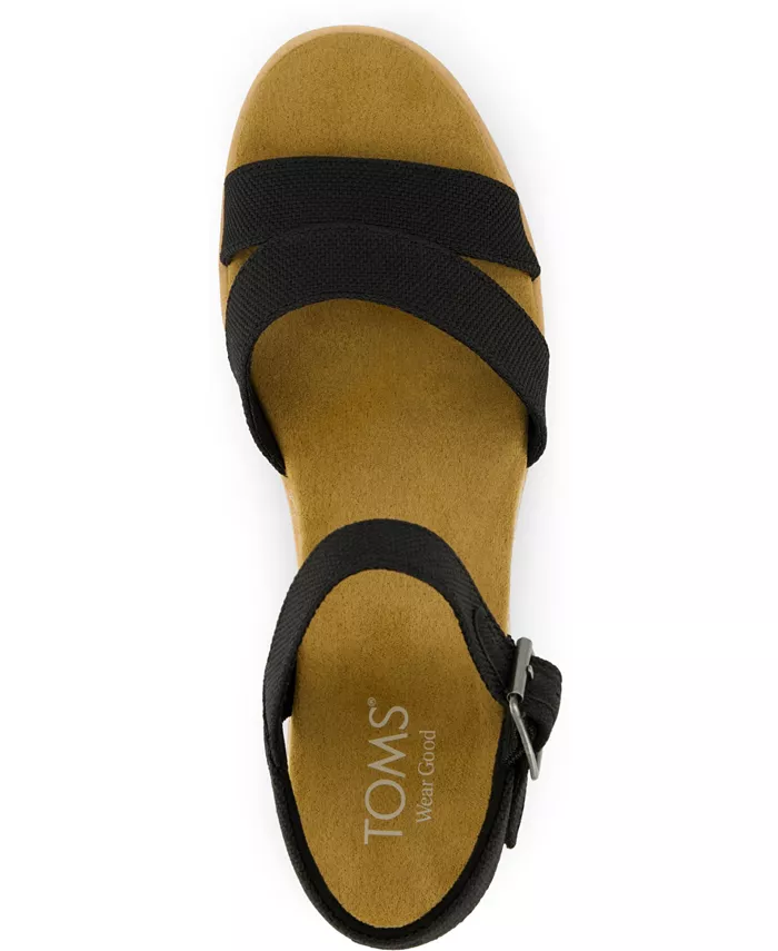 Женские сандалии Louisa на платформе с открытым носком TOMS, черный — фото 4