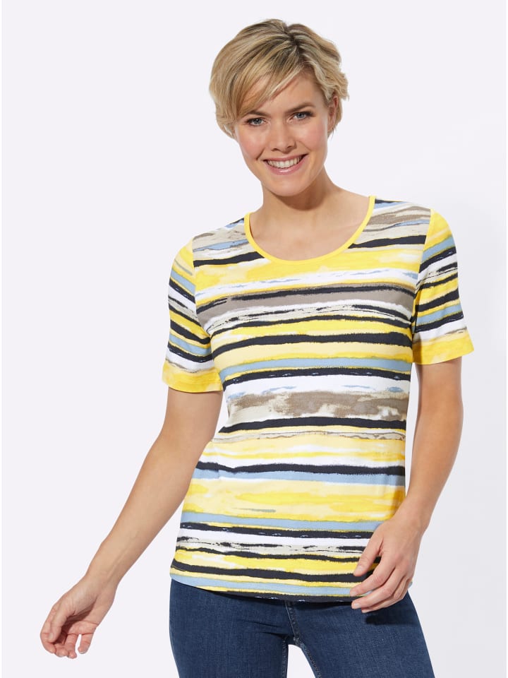 

Футболка с принтом в солнечно-желтых и серо-коричневых тонах WITT WEIDEN, Желтый, Футболка с принтом в солнечно-желтых и серо-коричневых тонах WITT WEIDEN