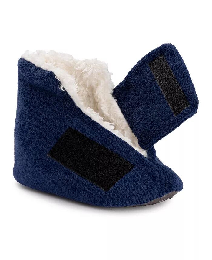 Мужские тапочки Softones By Adjustable Shearling Bootie, темно-синие, M (9-10.5) MUK LUKS, синий — фото 2