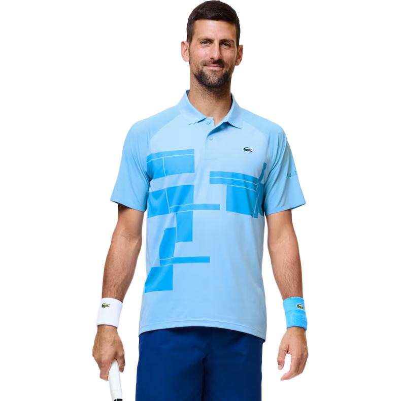 Футболка поло LACOSTE Novak Djokovic, мужская, светло-голубой — фото 4