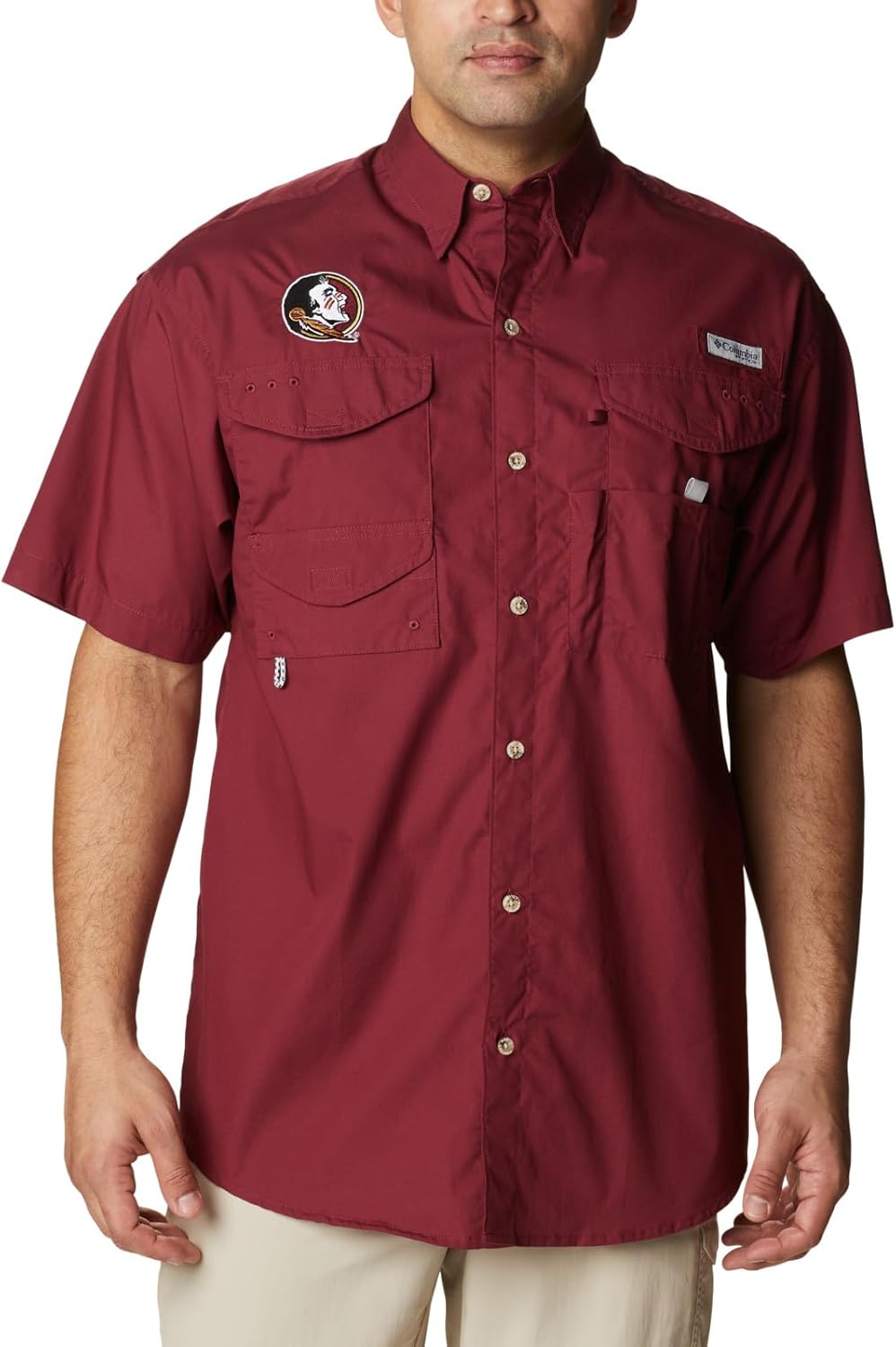 

Columbia мужская рубашка CLG Bonehead Team с коротким рукавом, Fsu - Cabernet