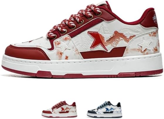 

Крутые кроссовки Dragon Star Chunky для женщин и мужчин, модные стильные повседневные кеды для скейтборда и прогулок Acaritouch, бордовый