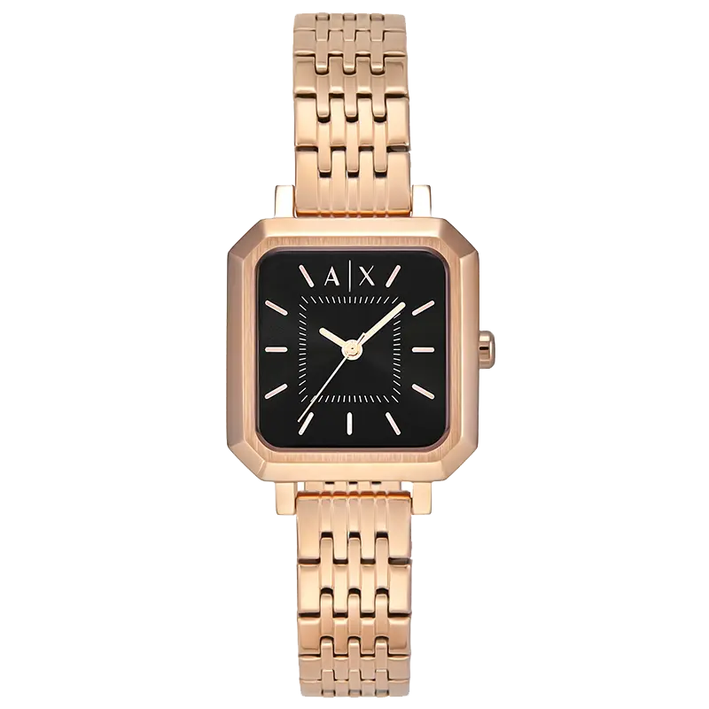 

ARMANI EXCHANGE Часы AE Armani Wrist Watch Quartz Movement Stainless Steel Strap Black Dial Women's Watch, Black Dial
