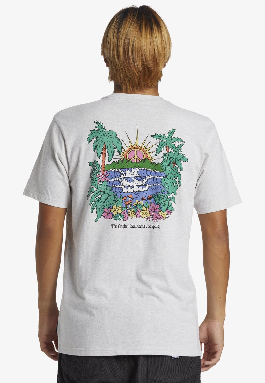 

Футболка с принтом ISLAND SUNRISE Quiksilver, цвет grey