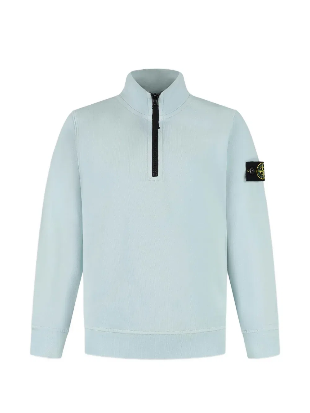 Толстовка с нашивкой и молнией до середины груди Stone Island Junior, синий