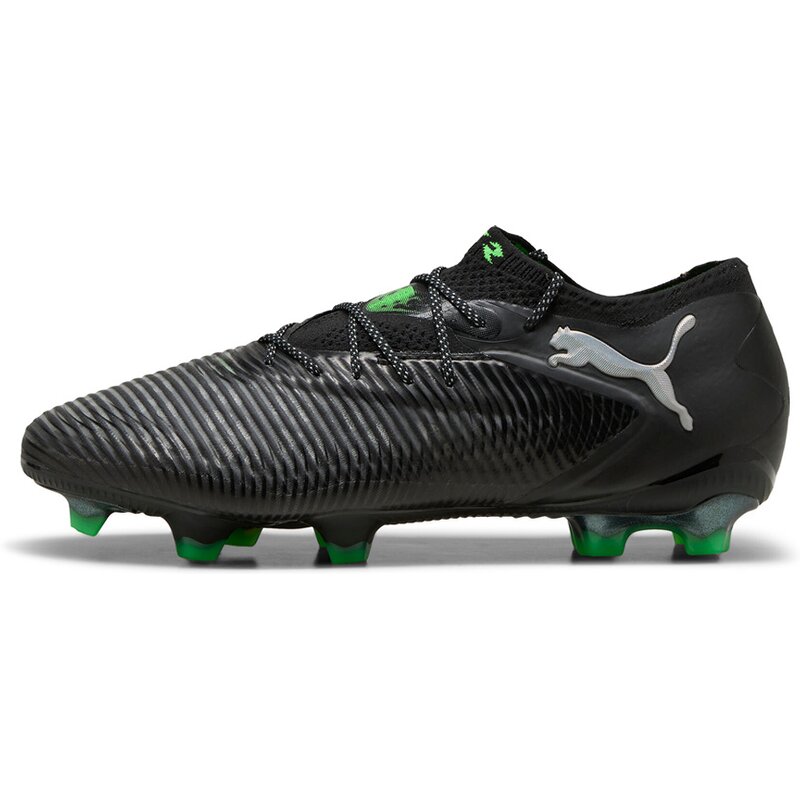 Футбольные бутсы Future 8 Ultimate Low FG Puma, цвет puma black-puma silver-fluo green — фото 4