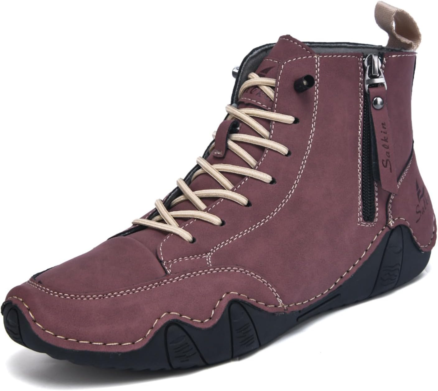 

Мужские походные ботинки на каждый день с эластичными шнурками, толстой подошвой для прогулок и повседневной носки Azttoztto, красный