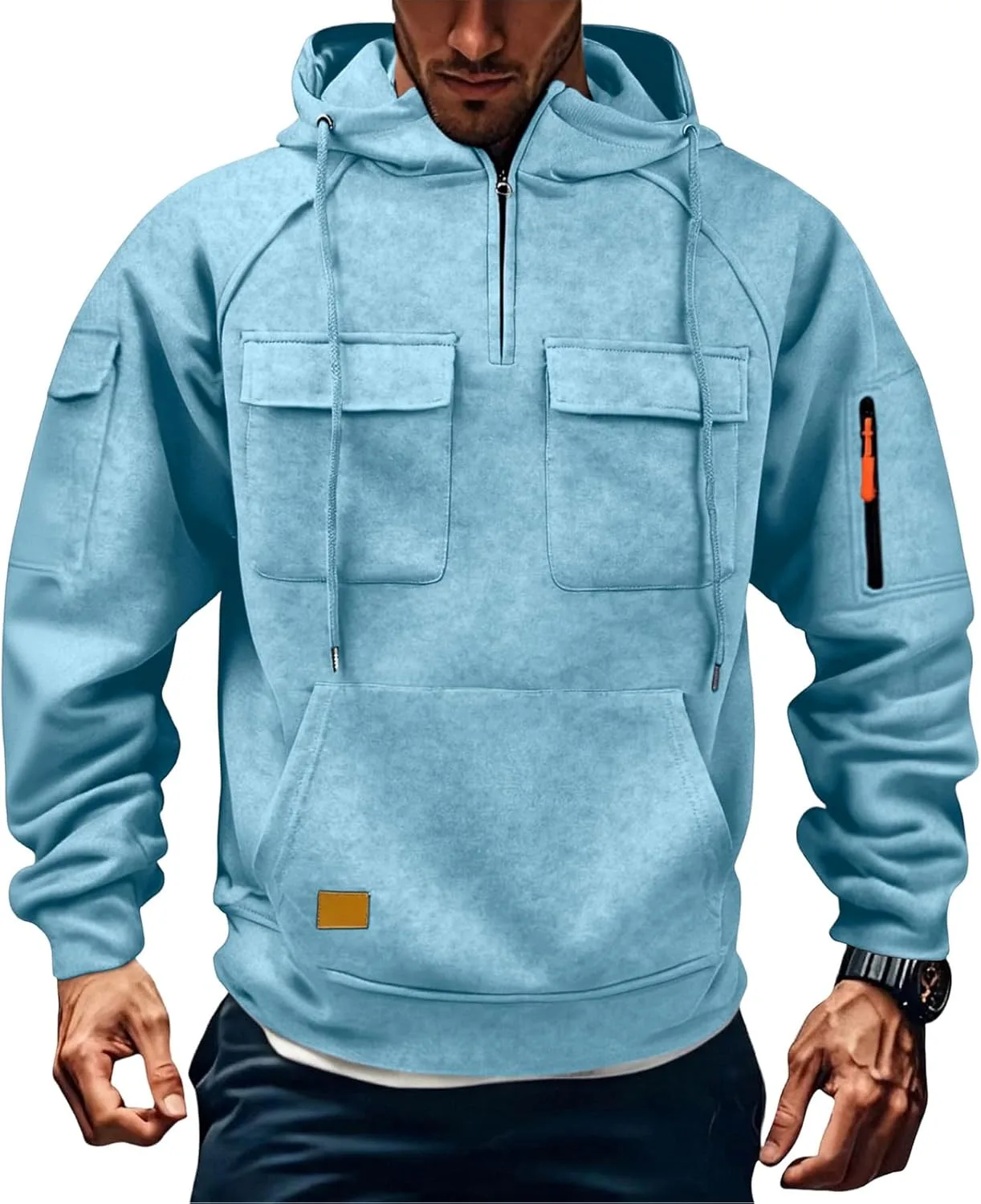 

Толстовка мужская Waterproof Long Sleeve с капюшоном и карманами