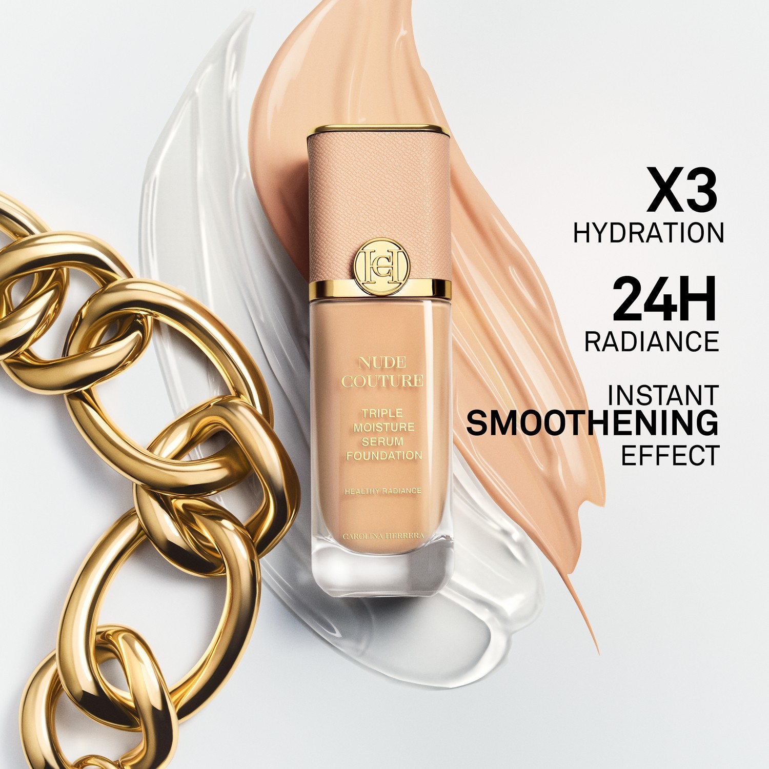 Тональный крем для лица nude couture triple moisture serum Carolina Herrera, f180, вес 30 гр. — фото 2