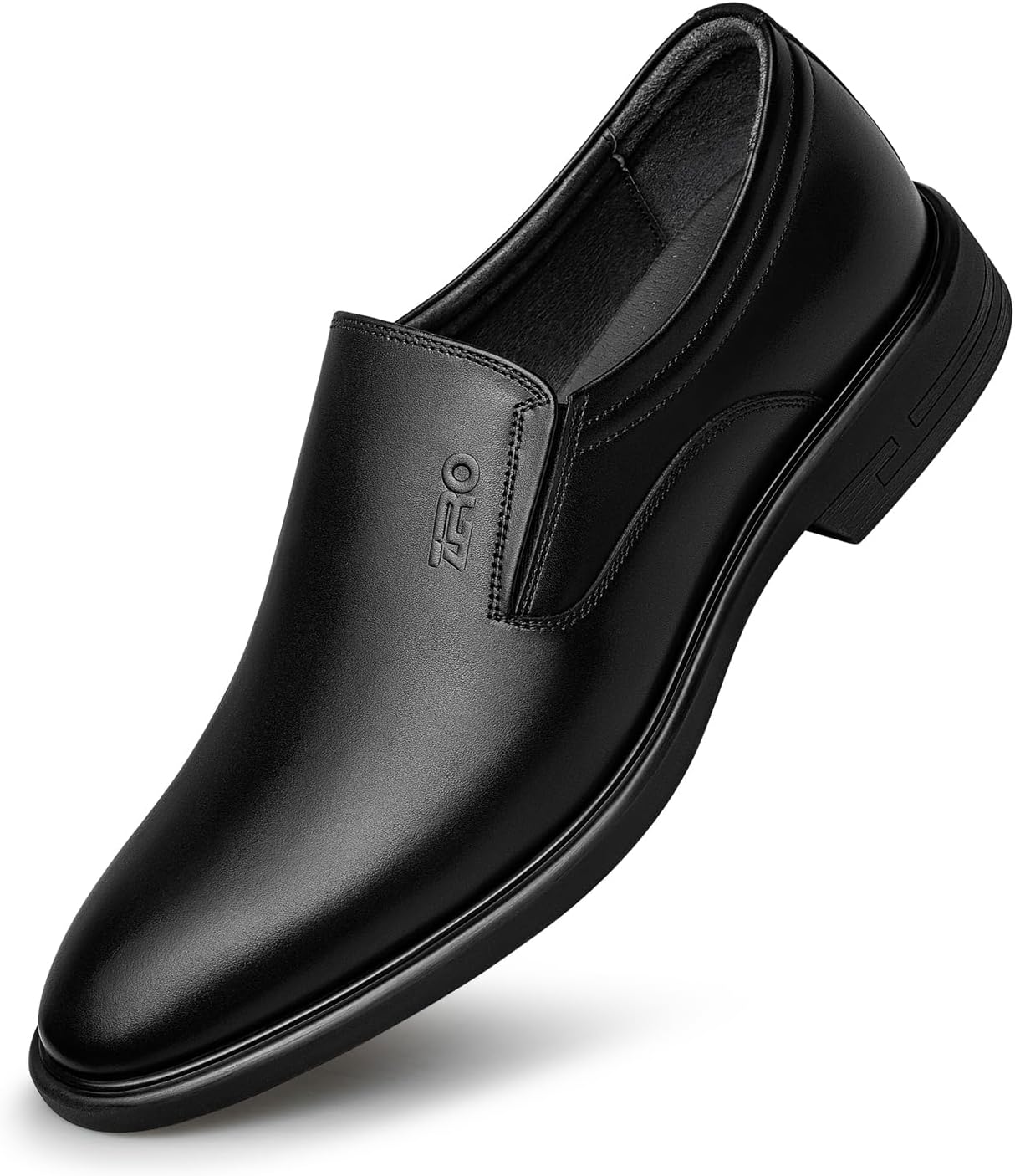 

Мужские классические оксфорды ZRO - Бизнес-кэжуал кожаные туфли без шнурков, черный