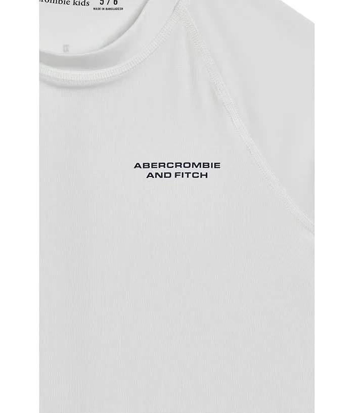 Рашгард Core Short Sleeve abercrombie kids, Bright White — фото 3