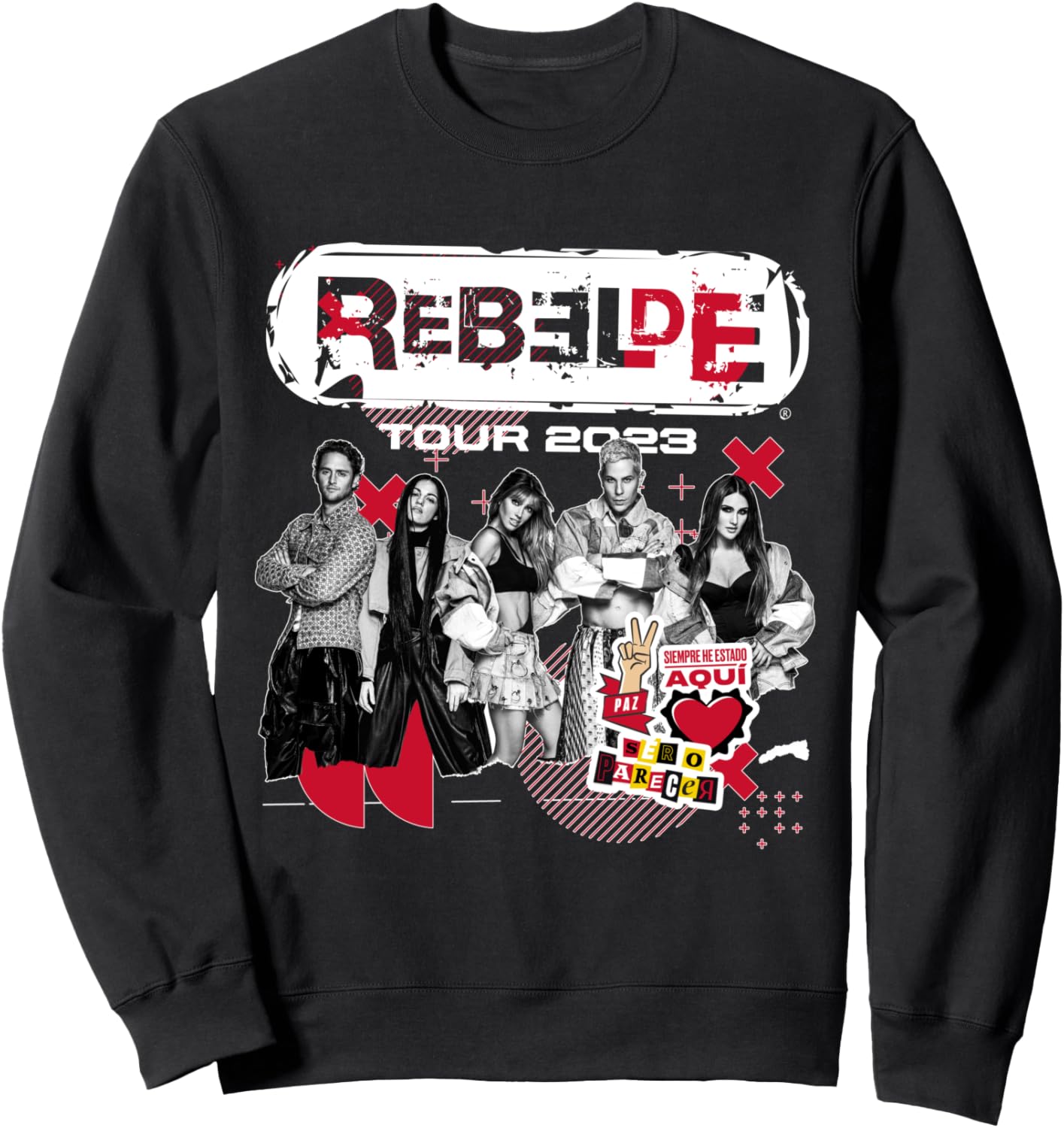 

Толстовка для концертов RBD Rebelde Tour 2023 Rebelde, черная Rebelde Rbd