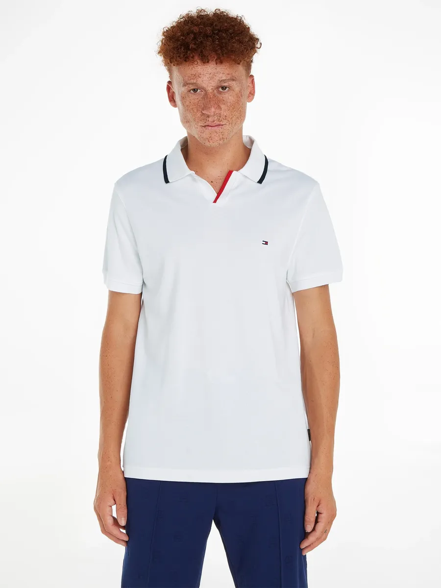 

Рубашка-поло Tommy Hilfiger "RWB TIPPED V COLLAR REG POLO", белый