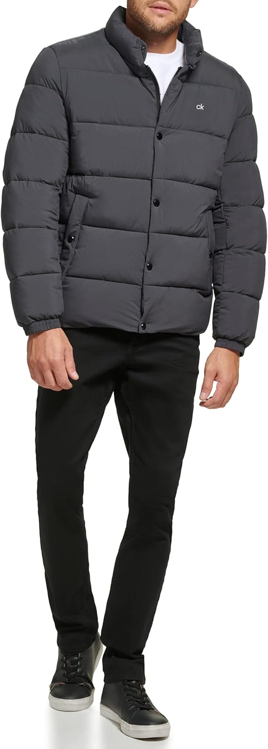 

Мужская альтернативная пуховая куртка Calvin Klein с нагрудником, Snap Front Iron