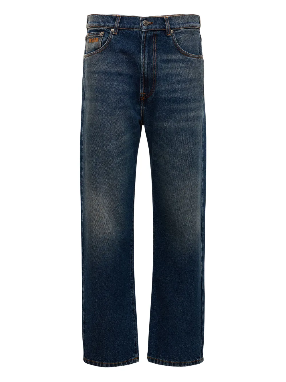 

Джинсы с нашивкой-логотипом MSGM, синий