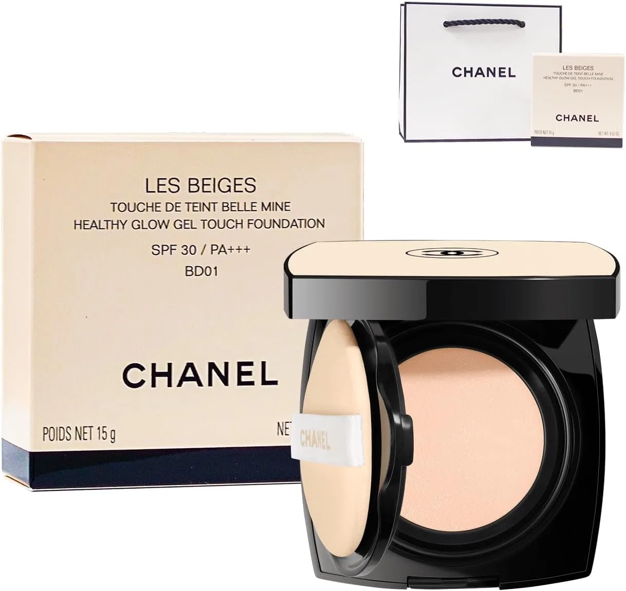 Тональное средство Les Beige Healthy Glow Cushion Chanel SPF30 PA+++ 15 г BD01