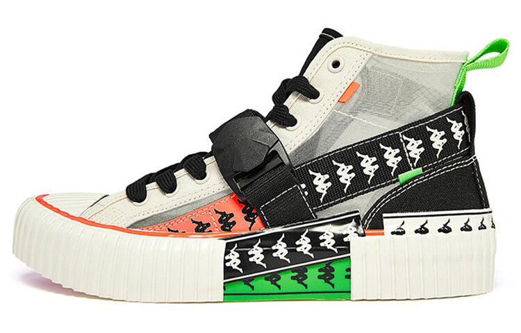 

Кроссовки Kappa Skateboard Shoes Unisex High-Top White Black Green