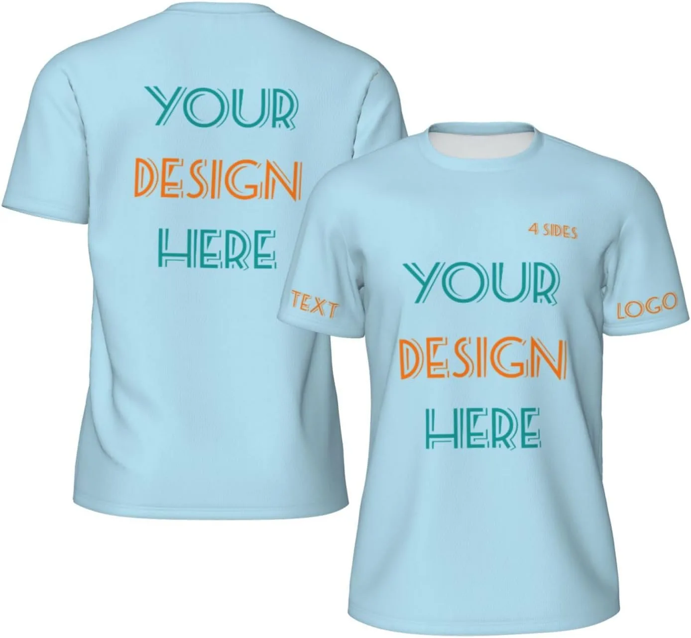 

Футболка Custom с принтом на 4 сторонах